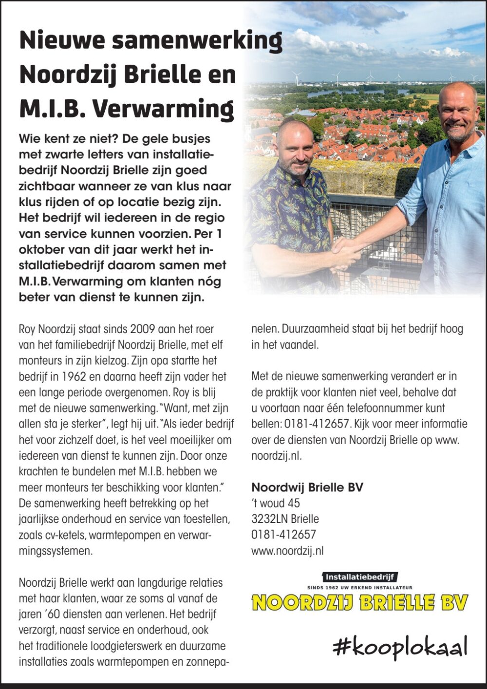 Advertentie Noordzij Brielle